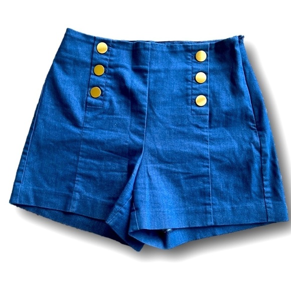 LOFT Pants - LOFT curvy high waist lyocell stretch side zip denim shorts